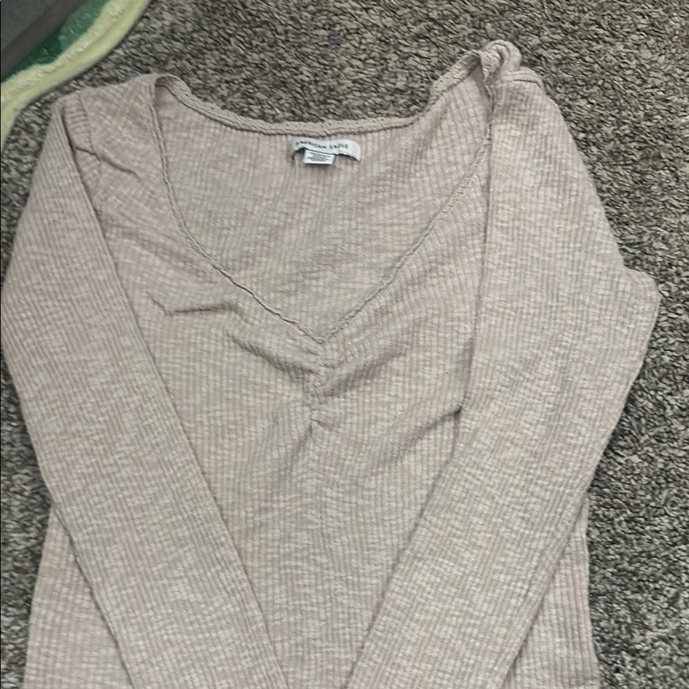 Women's Beige Long Sleeve Top